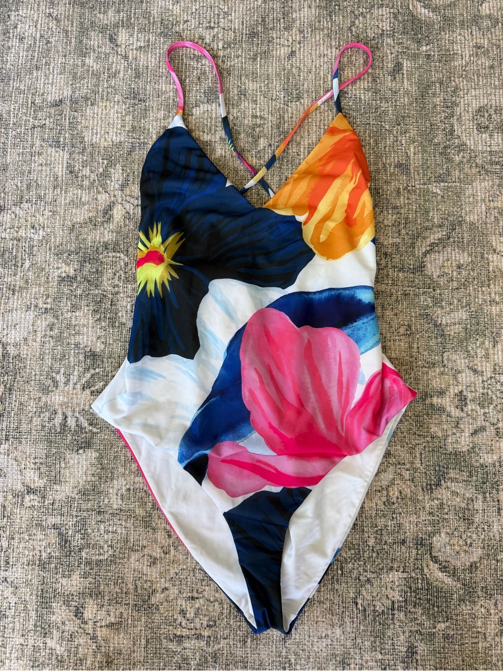 NWOT Mara Hoffman One Piece Swimsuit Floral Colorful Size Medium Summer Beach - Picture 7 of 7